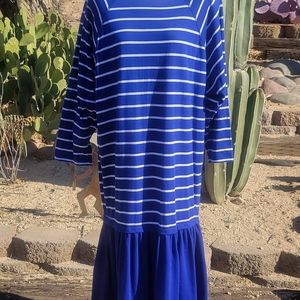 DB Sport 80's Striped Nautical Style Knit Dress Vintage